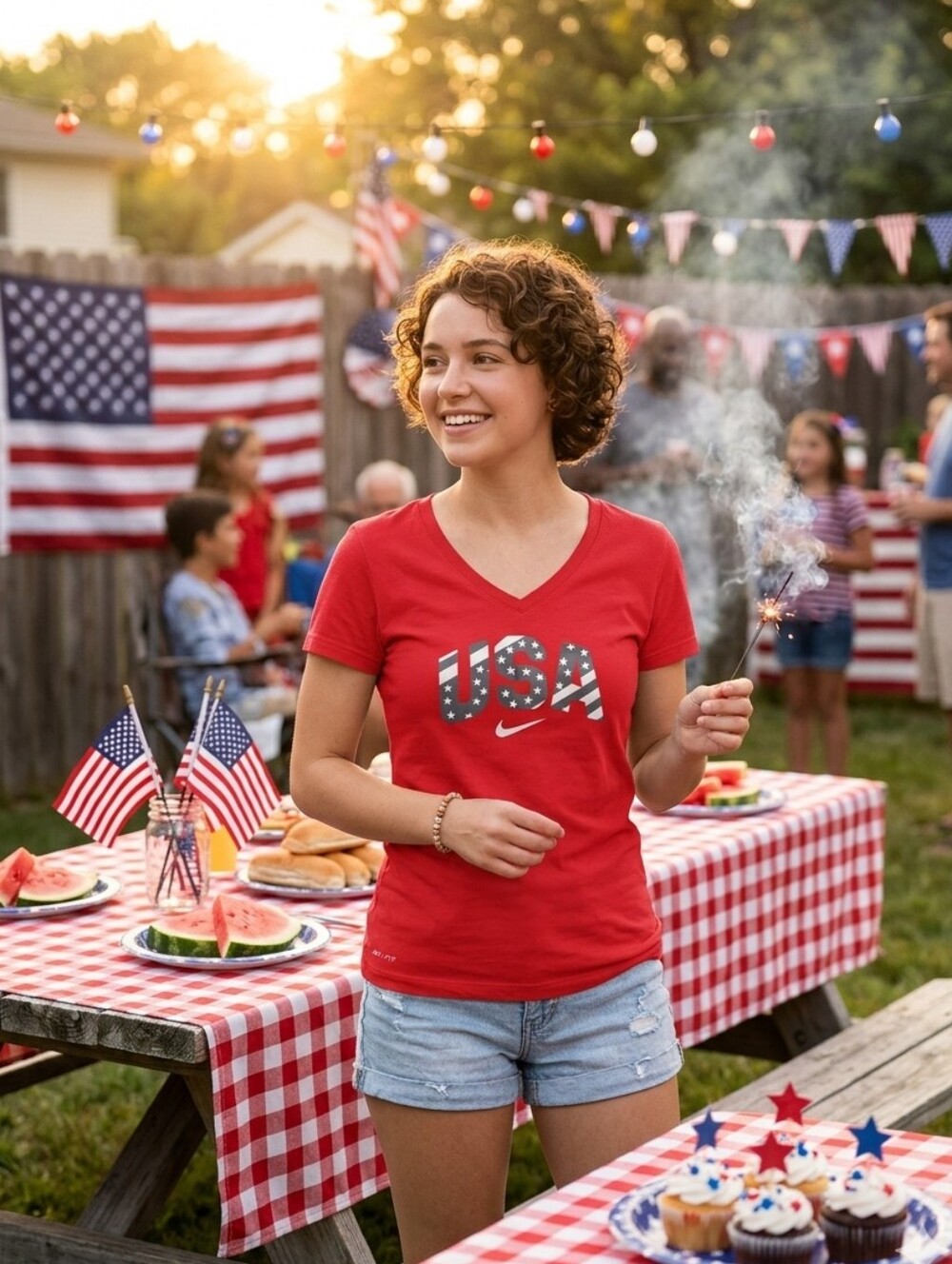 Nike Dry fit  USA  Olympic Team Red tee